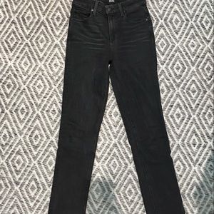 Paige denim Sarah slim pants in black widow